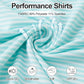 Golf Shirts for Men - Moisture Wicking Short Sleeve Performance Sport Casual Striped Collared Mens Polo Shirt