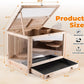 Wooden Hamster Cage, Animal Cabinet for Dwarf Syrian Hamsters Transparent Hamster Cage, Small Animal Cage, Suitable Guinea Pig,Rodents, Hamster Habitats Enclosure, Habitats with Ladder