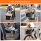 Xixter Dog Basket for Bike, Suitable for Small & Medium Pet Up to 7 kg, Foldable 4-in-1 Pet Bike Basket, Crossbody, Shoulder and Car Seat, with Sturdy Bracket and 4 Mesh Windows, Gray