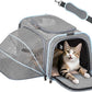 Petsfit Small Cat Carrier Soft Airline Approved Expandable Carrier for Kitten Puppy Bunny, 16"X10"X9“