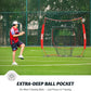 ZELUS Baseball Net 7 ft x7 ft, Softball Hitting & Pitching with Carry Bag, Ground Stakes, Portable Backstop & Bow Frame, Training Equipment for All Ages