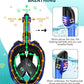Mask Fins Snorkeling Gear for Adults, Full Face Snorkel Mask & Adjustable Swim Fins Snorkel Set, Panoramic View Snorkel Mask Dry Top Anti-Fog Anti-Leak