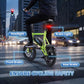 Winado Electric Bike for Adults, 14" Folding Electric Bicycle 450W Motor with Dual Disc Brakes, Max Range 25Miles(Pedal-Assist) & Speed 15.5MPH, Foldable Commuter City Ebike for Adults/Teens