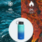 BUZIO Stainless Steel Water Bottle (Cold for 48 Hrs, Hot for 24 Hrs), 32 oz Vacuum Insulated Water Bottle with Straw Lid and Flex Cap (Double Wall, Wide Mouth, BPA Free, Leak Proof), Caribbean Blue