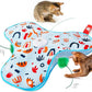 Potaroma Hide and Seek Interactive Cat Toys, Moving Concealed Wand Feather, Automatic Chargeable Indoor Kitten Exercise Kicker, Mouse Squeaky, Floral Cover