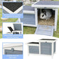 TRIXIE natura Small Animal House - Outdoor/Indoor Rabbit Hideout with Hinged Roof & Raised Floor - Solid Wood House with 2 Entry Ramps, Weather-Resistant Home for Bunnies & Guinea Pigs - in Gray