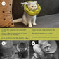 H HIDREAM Soft Cat Cone Collar， Cute Adjustable Cat Recovery Collar，Elizabethan e Collar That can Protect Head and Foot Wounds，Green Flower All-Season Style