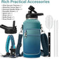 Insulated Water Bottle | Thickened Stainless Steel Vacuum Metal | Portable Sports Water Jug for Gym and Hiking with Straw, Carrier Bag, Handle Strap | BPA-Free 32 oz