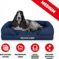 The Dog’s Bed, Med Blue Denim 30x23.5, Memory Foam, Pain Relief: Arthritis, Hip & Elbow Dysplasia, Post Surgery, Lameness, Supportive, Calming, Waterproof Washable Cover, Veterinary Approved