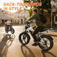TST Electric Bike for Adults, 1500W Peak Brushless Motor 28 MPH 60 Miles/110 Miles Fat Tire E Bike with 48V 15Ah/ 25Ah Removable Battery 20" Electric Dirt Bike Hydraulic Suspension and 7-Speed