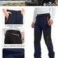 Men's Hiking Snow Ski Pants Softshell Fleece Lined Winter Water Repellent Outdoor Fishing Cargo Pants