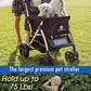 HPZ-PR America HPZ Pet Rover Premium Heavy Duty DogCat Stroller Travel Carriage CompartmentZipperless EntryPump-Free Rubber Tires Small, Medium, Large Pets (Black 2nd-Gen.), X-Large (Pack of 1)