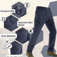 TACVASEN Men's Winter Pants 9 Pockets Fleece Snow Hiking Pants Water-Resistant Warm Softshell Thick Tactical Pants