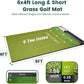 Golf Hitting Mat with Ball Tray 5x4ft - 6x4ft Dual-Turf Practice Mat for Indoor & Outdoor Use Golf Training Mat with Rubber Tee Holes, Suitable for Swing Driving & Chipping