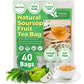 FreshDrinkUS, 40 Premium Soursop Graviola Fruit Tea Bags, 100% Natural and Pure from Soursop Fruits, Made With Natural Materials-Corn Fiber Tea Bag, Sugar/Caffeine/Gluten Free, Hoja Guanabana Tea