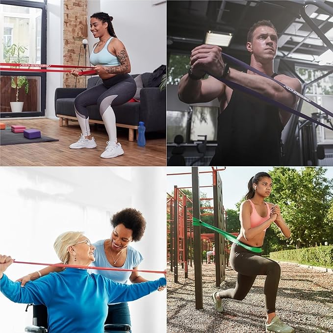 POWER GUIDANCE Resistance Bands, Set of 5 Pull Up Bands, Pull Up Assistance Bands, Exercise Bands, Resistance Bands Set for Legs, Working Out, Muscle Training, Physical Therapy, Shape Body