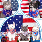 Abbylike 200 Pcs Patriotic Dog Bandanas Bulk Labor Day Bandanas for Dogs Triangle Kerchief Scarf Set for Puppy Small Medium Large Workers' Veterans Day Costume Accessories (25.6 x 17.7 x 17.7 Inch)