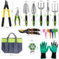 Gardening Tools – 42 Piece Premium Gardening Tool Set,Heavy Duty Hand Tools with Fashion Garden Tools Organizer Handbag,Rust-Proof Gardening Tool Kit, Ideal Gardening Gifts for All (Green/Grey)