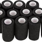 PHYTOP 12 Rolls Self Adhesive Bandage Wrap, Cohesive Bandage 4 inches x 5 Yards, Sports Wrap Tape, Also for Horses & Dogs as Breathable Vet Wrap (Black)