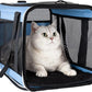 petisfam Soft Pet Carrier for Large and Medium Cats, 2 Kitties, Small Dogs. Easy to Get Cat in, Great for Cats That Don't Like Carriers (Blue)