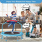 CLORIS 38in/48in Folding Trampoline - Max Load 220lbs / 450lbs Mini Trampoline Rebounder Trampoline for Adults with Adjustable Foam Handle, with safty Padded Cover Best Gift for Kids/Adult
