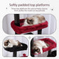 Hey-brother Cat Tree Tower, Scratching Posts with a Extended Part, Wide Platforms, Cozy Condos, Hammocks, Sisal Columns and Ball for Indoor Cats, 70.1 Inches, Black and Red MPJ038BR