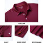 Mens Golf Shirt Moisture Wicking Dry Fit Performance Sport Short Sleeve Striped Golf Polo Shirts for Men