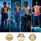 LED Reflective Vest Safety Gear, Light Up Vest for Night Walking Cycling, High Visibility Running Vest with Reflective Strips