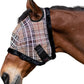 Kensington UV Fly Mask with Fleece Trim - Protective Mask with Dual Ear Opening & Forelock Freedom - Medium, Deluxe Black