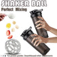 ShakerZoo-6 Pack-Protein Shaker Bottles for Protein Mixes, Shaker Cups for Protein Shakes, 3 pcs 24 ounce and 3 pcs 20 ounce (Black)