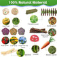 WDEFUN 21-Piece Natural Small Pet Chew Toys Set for Rabbits, Hamsters & Organic Grass Mat, Hay Sticks, Loofah Slices, Wooden Chews & More for Dental Health & Boredom Relief
