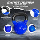 Yes4All 5-100 LB Kettlebells Vinyl Coated Cast Iron for Dumbbell Weights Exercises, Gym, Fitness, Full Body Workout Equipment Push up, Grip and Strength Training