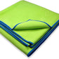Flow Hydro Sport Towel - Microfiber Quick Dry Swimming Towels for Swim, Pool, Triathlon, and Other Water Sports in Medium, Large, Extra Large, and Hooded Sizes (Lime, Medium (48" x 24"))