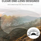 NAMSAN Clear Dog Goggles for Large Dogs, Wide Eyecup & Soft Frame, Anti-UV Sunglasses for Dogs Medium to Large Breed, Driving Dog Eye Protection, Windproof Dustproof, Adjustable, White Frame