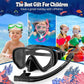 U PHITNIS Kids Snorkel Set for Age 4-14 - Dry Top Snorkeling Gear for Kids Junior & Youth - Childs Diving Mask with Big Eyes for Boys Girls - Anti-Fog Snorkeling Mask and Snorkel Set