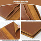 Jack&Chris Leather Passport Holder, Handmade Passport cover, Travel Wallet Cover Case for Men and Women, Leather Travel Documents Organizer Protector, Brown-Red, 2PC