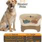 Neater Pet Brands Neater Feeder Deluxe Mess Proof Dog Bowls Elevated for Large Dogs Over 40 lbs, Made in USA, No Spill Raised Dog Food Bowl Stand Feeding Station, Food and Water Bowl Set, Cappuccino