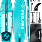 Feelfire11'x34” Extra Wide Inflatable Paddleboard, Stand-up Paddle Board for Adults, 420lb Capacity for Yoga/Fishing/Family, EVA Deck, US Fin, High-Pressure Pump, Storage Backpack, Safety Leash