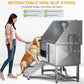 DWVO Professional Pet Dog Bathing Station for Grooming, 50'' Dog Grooming Bathtub with Left Ramp, Floor Grate, Faucet, Showerhead & Soap Holder for Large, Medium & Small Pets