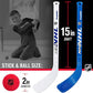 Franklin Sports Mini Hockey Rink Set - Half Rink Knee Hockey Goal, Mini Sticks, and Ball Set - Indoor Mini Hockey Rink - Official NHL Licensed White