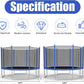 TRY & DO 10FT 12FT Trampoline for Kids and Adults - Outdoor Recreational Jump Bounce Trampoline with Enclosure Net and Ladder and Spring Pad - Family Fun Healthy Time