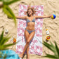 JML Personalized Beach Towel with Name, Custom Beach Towel with Text, Customized Bow Microfiber Pool Towel, Quick Dry & Absorbent Swim Towel for Adult,Anniversary, Birthday, Summer Holiday,Vacation