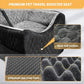 Dog Car Seat for Small/Medium Dogs, Memory Foam Dog Booster Seat, Travel Safety Per Car Seat with Washable Removable Cover, Storage Pockets, up to 35 lbs(BlackGray)