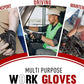 HANDLANDY Fingerless Work Gloves for Men, Padded Half Finger Tactical Mechanics Gloves, Utility Trucker Driver Gloves (Grey, X-Large (Pack of 1))