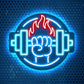 Gym Led Neon Sign- Gym Neon Light Dumbbell Sign for Home Gym Fitness Club Boy's Room Sports Room Decor Neon Light Fitness Club Neon Signs for Wall Art Birthday Gift 5V(13 * 11.81 Inch)