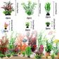 Fish Tank Accessories Aquarium Decorations Plants, 20pcs Fish Tank Decorations Plant, Fish Tank Decor, Aquarium Decor Plastic Plants, Small to Large