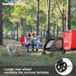 Large Dog Travel Stroller with 4 Heavy Duty Wheels Pet Stroller with Adjustable Handle - Double Doggie Capacity Jogger Wagon with Back Front Door for Small Medium Large Dogs (Black)