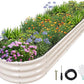 1MORE Galvanized Raised Garden Bed- Planter Garden Boxes Outdoor, Raised Beds for Gardening, 8x2x1ft Metal Garden Bed Kit for Vegetables Flower, Planter Raised Beds with Protective Tape & Tools.White