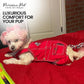 Parisian Pet Denim Dog Overalls - Embroidered 'Route 66' Red Jumpsuit - Breathable, Machine-Washable Medium Dog Costume