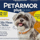 PetArmor Plus Flea and Tick Prevention for Dogs, Dog Flea and Tick Treatment, 12 Doses, Waterproof Topical, Fast Acting, Small Dogs (5-22 lbs)
